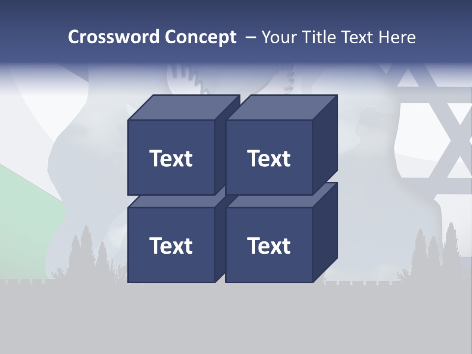 A Dove Flying Over A Building With A Flag Of Israel In The Background PowerPoint Template