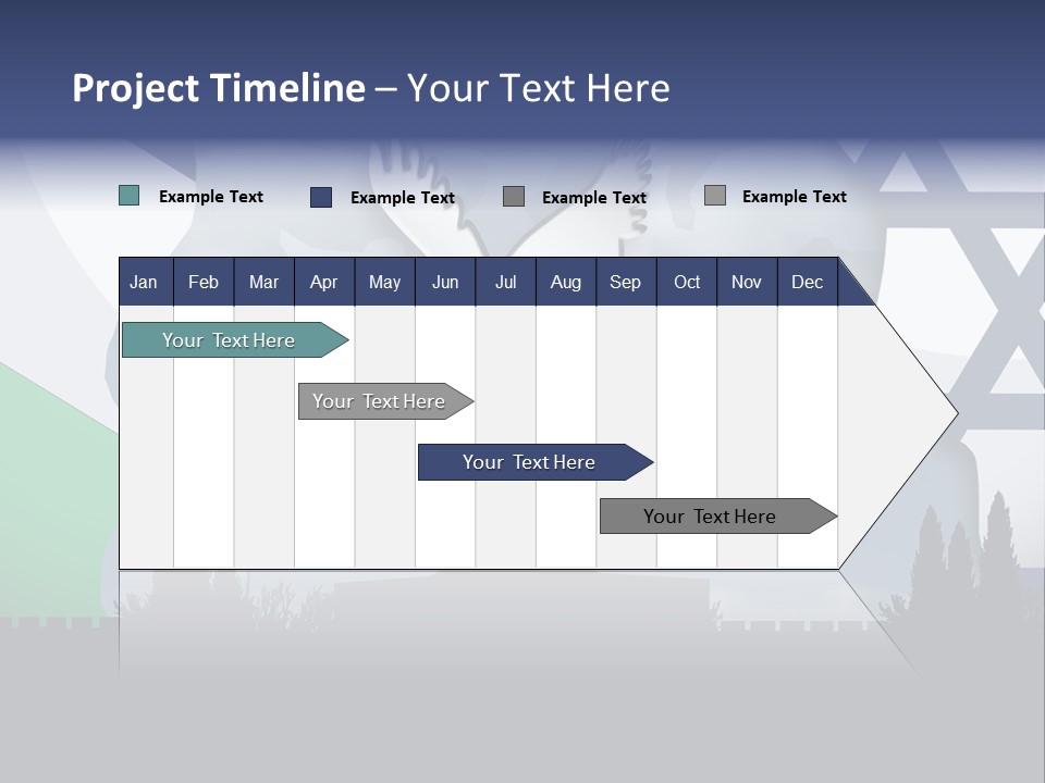 A Dove Flying Over A Building With A Flag Of Israel In The Background PowerPoint Template