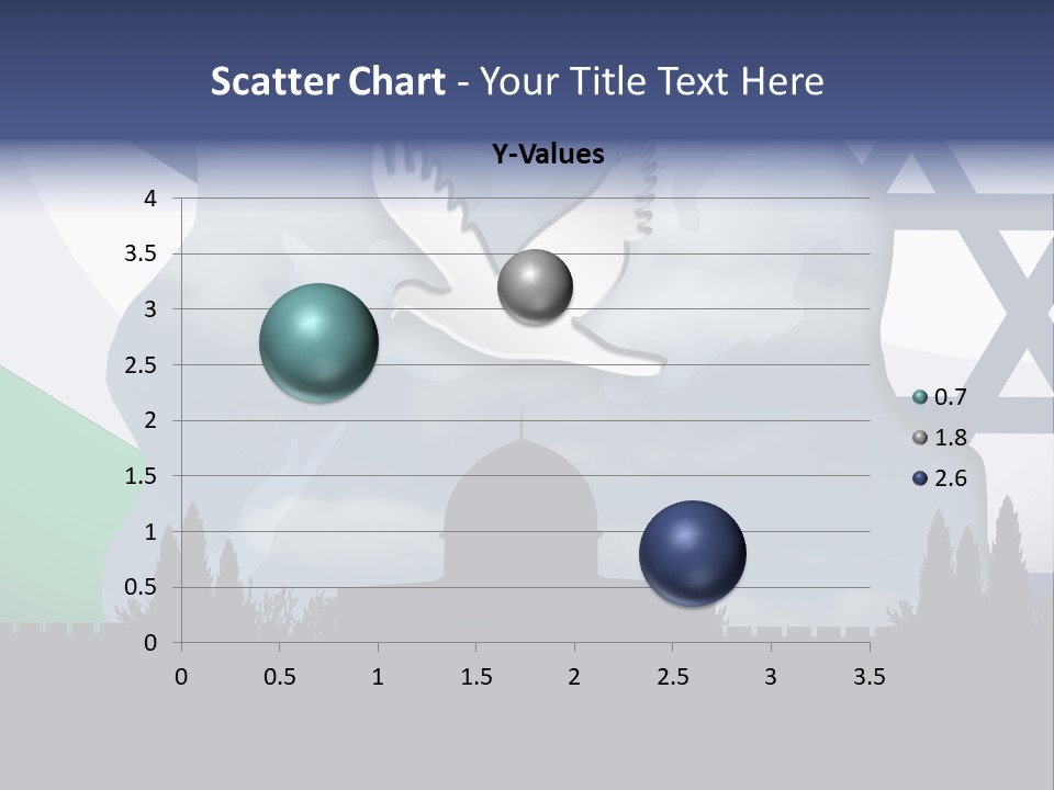 A Dove Flying Over A Building With A Flag Of Israel In The Background PowerPoint Template