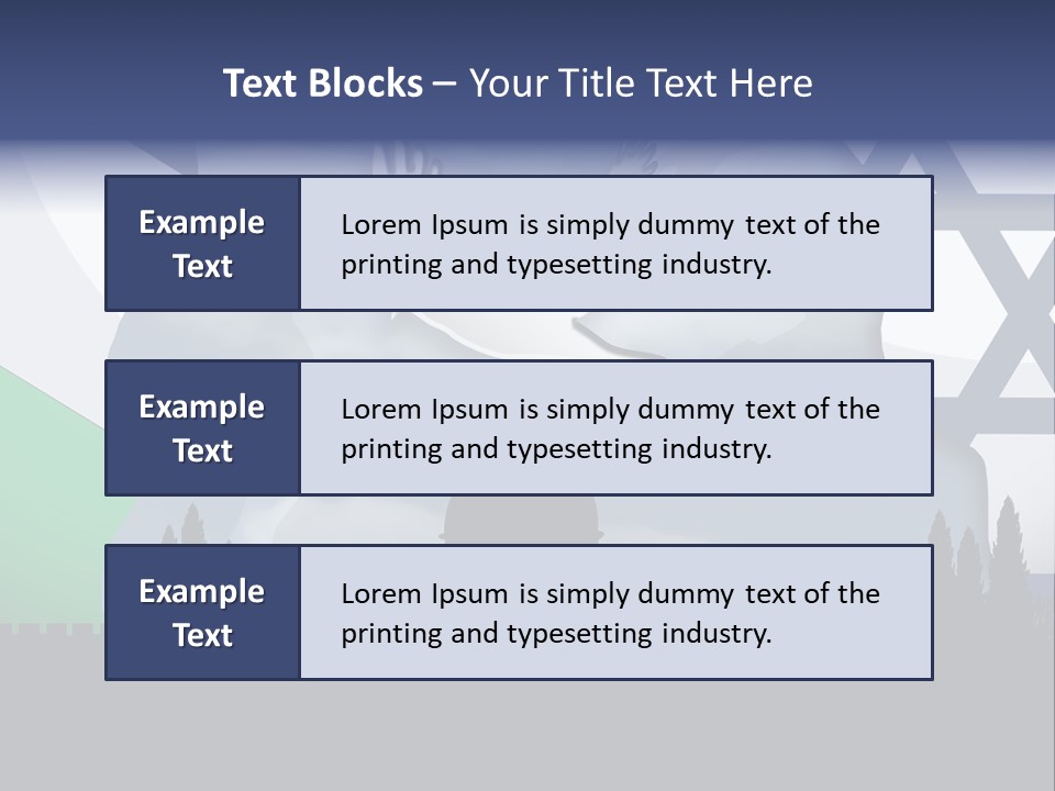 A Dove Flying Over A Building With A Flag Of Israel In The Background PowerPoint Template