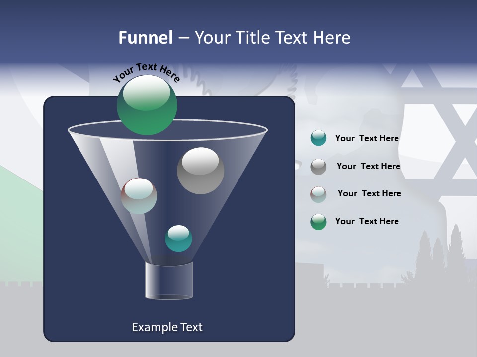 A Dove Flying Over A Building With A Flag Of Israel In The Background PowerPoint Template