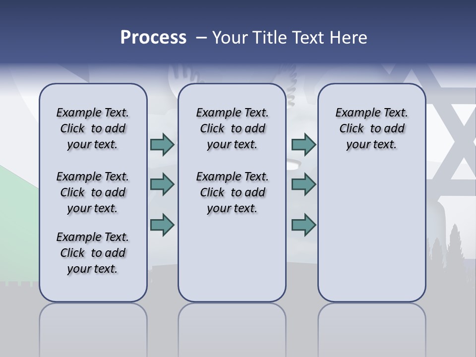 A Dove Flying Over A Building With A Flag Of Israel In The Background PowerPoint Template