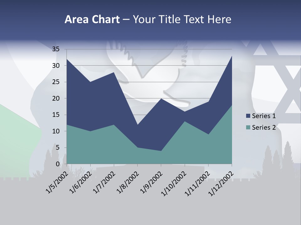 A Dove Flying Over A Building With A Flag Of Israel In The Background PowerPoint Template