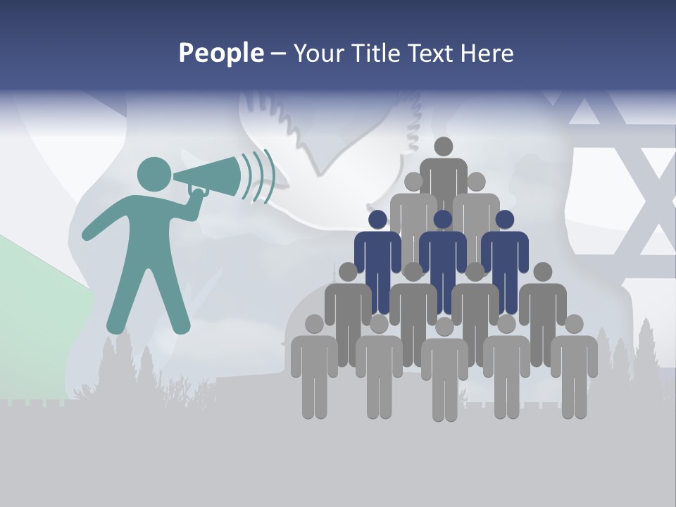 A Dove Flying Over A Building With A Flag Of Israel In The Background PowerPoint Template