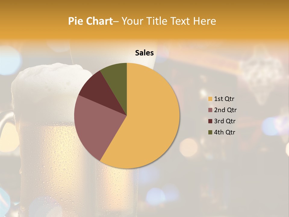 Pub Interior View Through Window With Reflection Of Street Lights PowerPoint Template