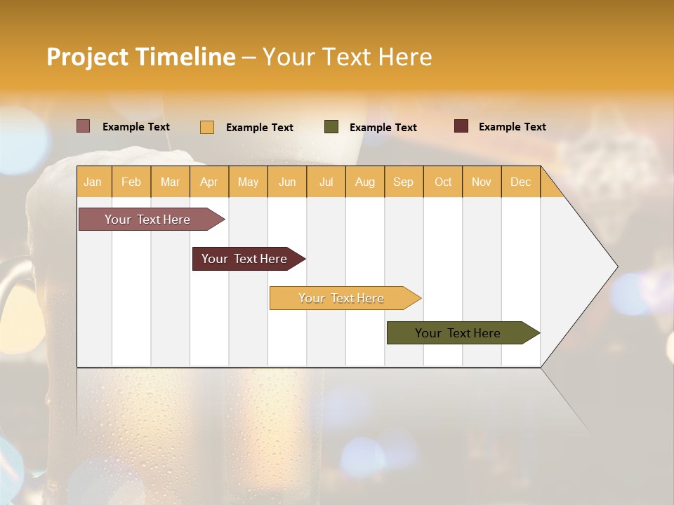 Pub Interior View Through Window With Reflection Of Street Lights PowerPoint Template