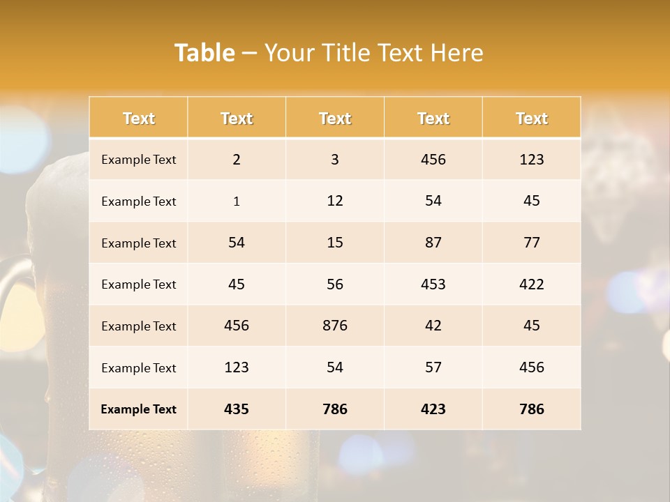 Pub Interior View Through Window With Reflection Of Street Lights PowerPoint Template