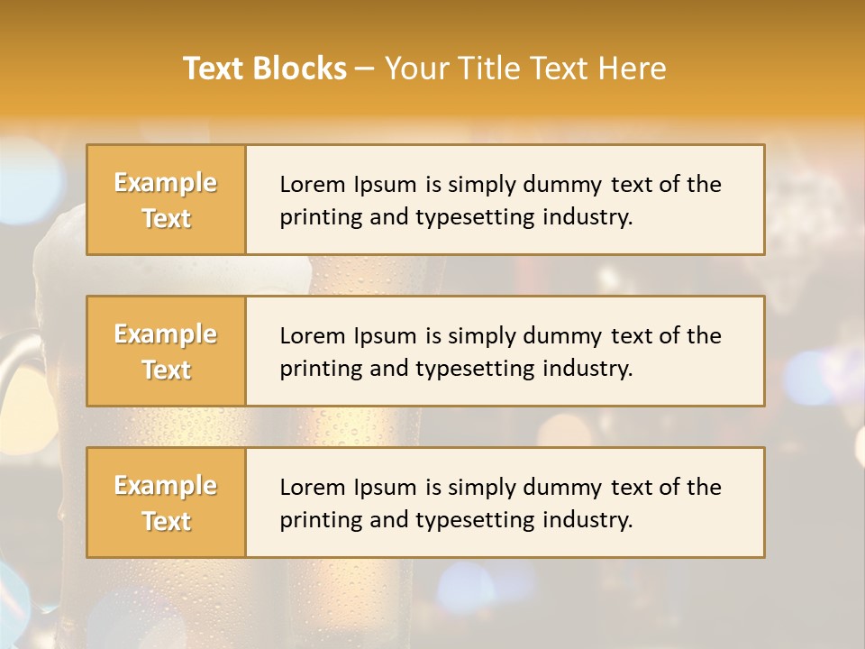 Pub Interior View Through Window With Reflection Of Street Lights PowerPoint Template