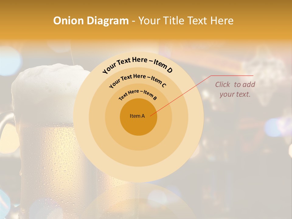 Pub Interior View Through Window With Reflection Of Street Lights PowerPoint Template