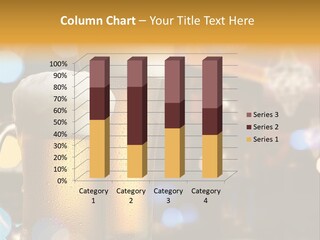 Pub Interior View Through Window With Reflection Of Street Lights PowerPoint Template