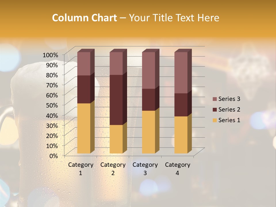 Pub Interior View Through Window With Reflection Of Street Lights PowerPoint Template