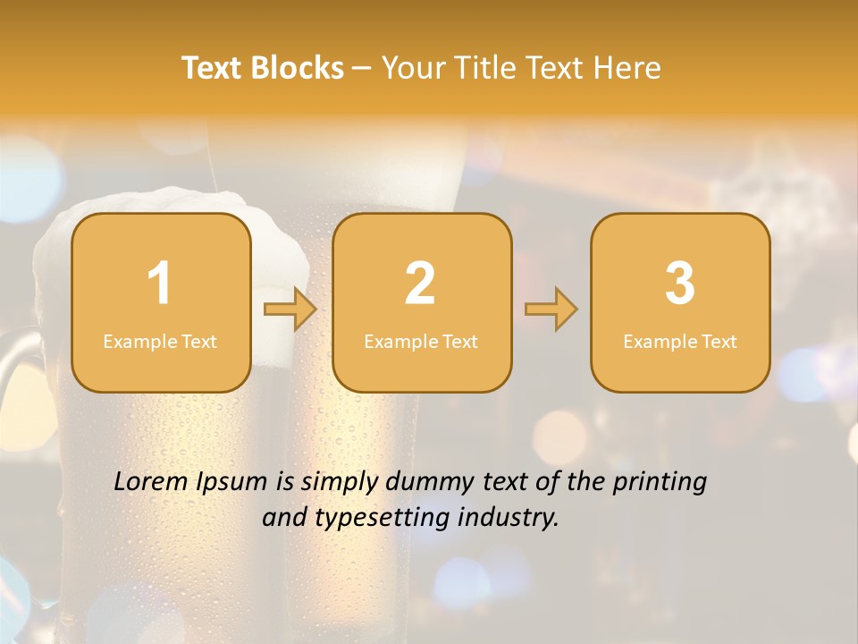 Pub Interior View Through Window With Reflection Of Street Lights PowerPoint Template