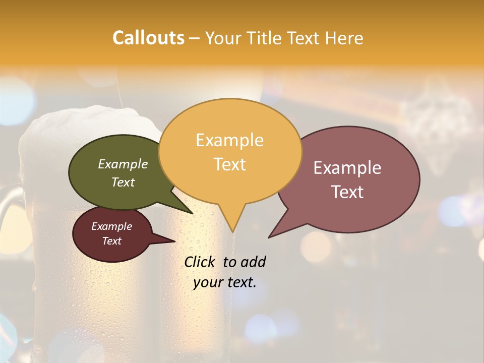 Pub Interior View Through Window With Reflection Of Street Lights PowerPoint Template