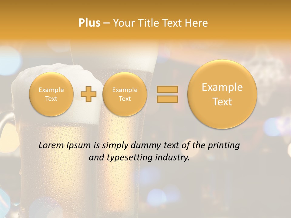 Pub Interior View Through Window With Reflection Of Street Lights PowerPoint Template