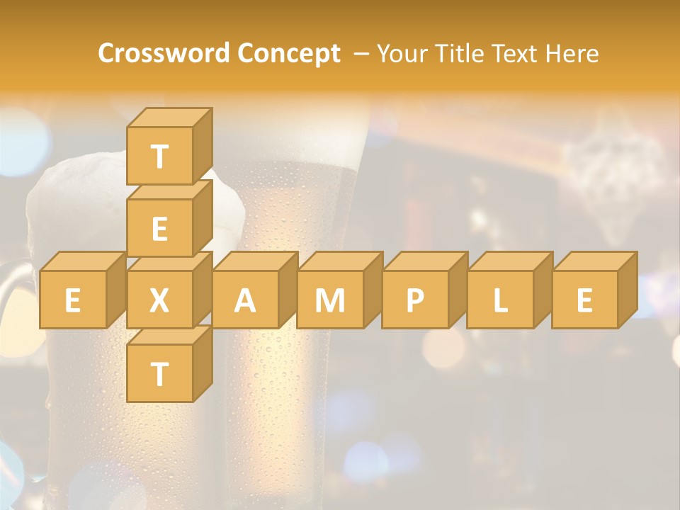 Pub Interior View Through Window With Reflection Of Street Lights PowerPoint Template