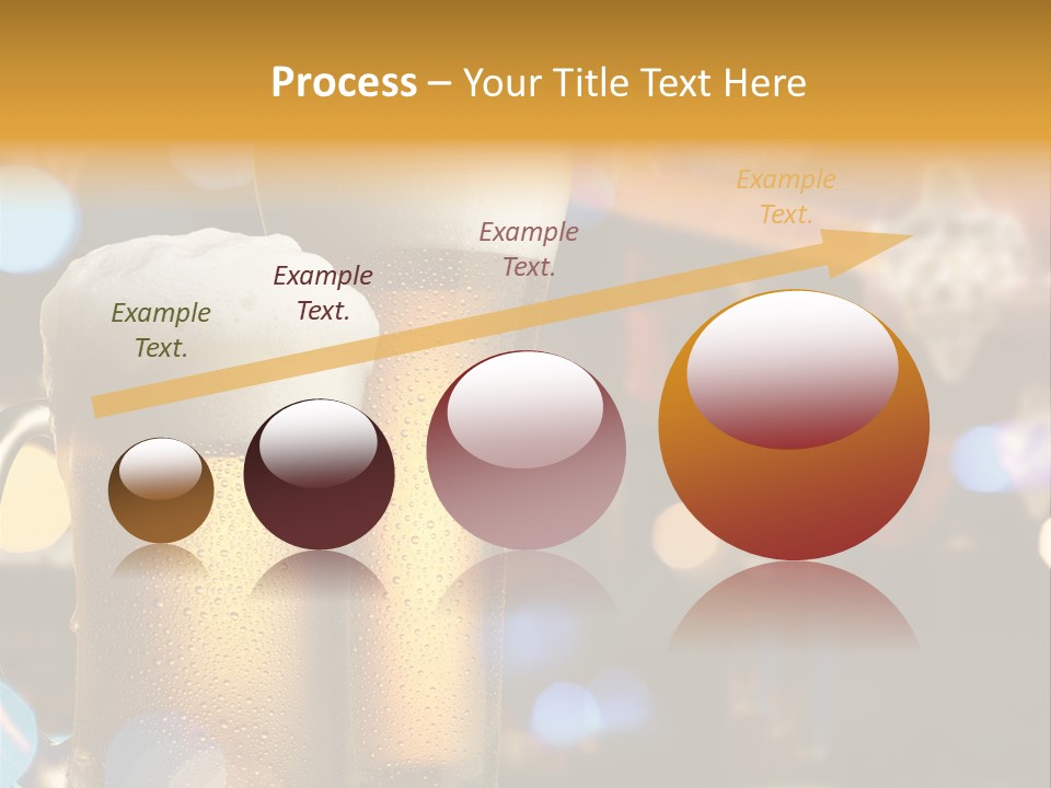 Pub Interior View Through Window With Reflection Of Street Lights PowerPoint Template