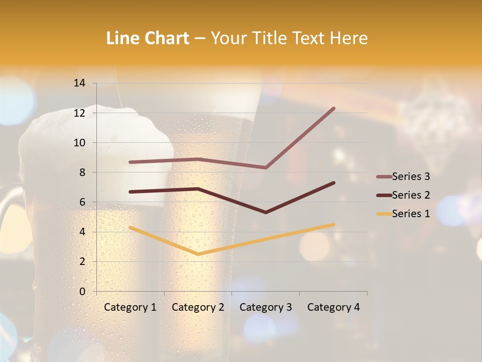 Pub Interior View Through Window With Reflection Of Street Lights PowerPoint Template