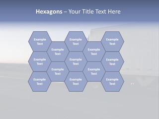 Sunrise Drive - Semi-Truck On The Road. PowerPoint Template