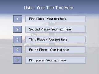 Sunrise Drive - Semi-Truck On The Road. PowerPoint Template