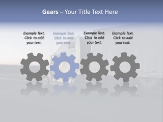 Sunrise Drive - Semi-Truck On The Road. PowerPoint Template