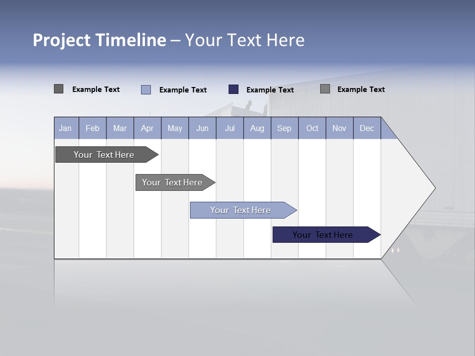 Sunrise Drive - Semi-Truck On The Road. PowerPoint Template