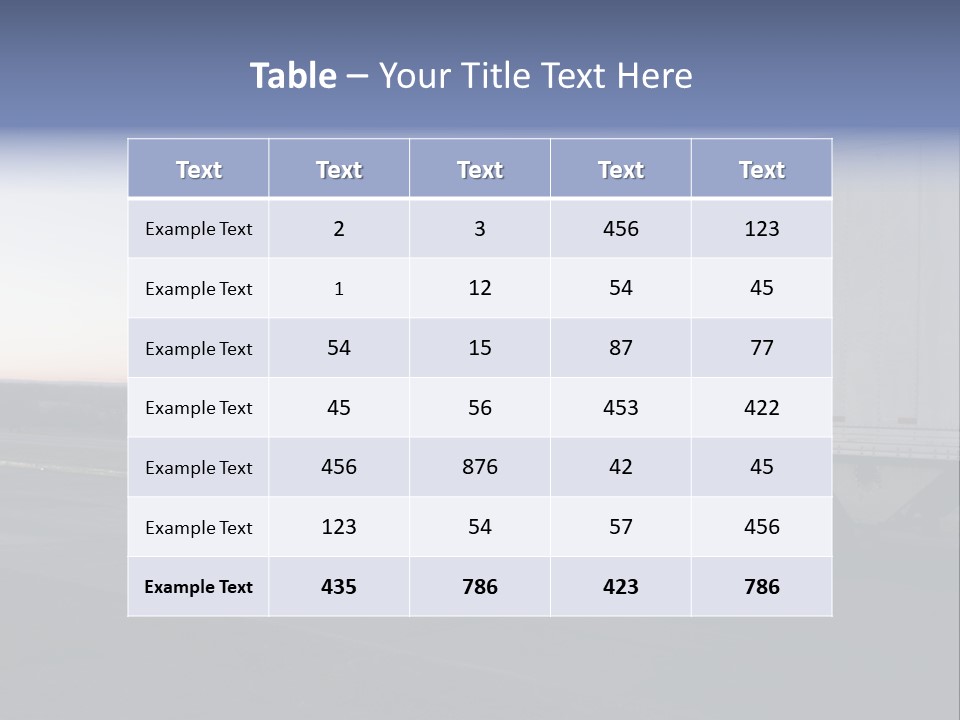 Sunrise Drive - Semi-Truck On The Road. PowerPoint Template
