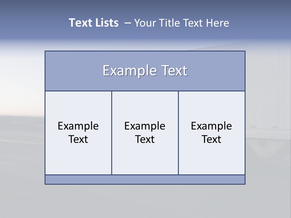 Sunrise Drive - Semi-Truck On The Road. PowerPoint Template