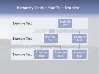Sunrise Drive - Semi-Truck On The Road. PowerPoint Template
