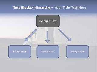 Sunrise Drive - Semi-Truck On The Road. PowerPoint Template