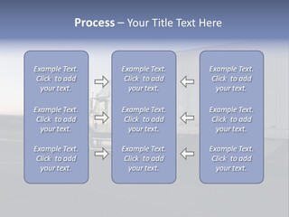 Sunrise Drive - Semi-Truck On The Road. PowerPoint Template