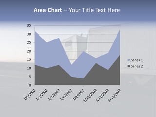 Sunrise Drive - Semi-Truck On The Road. PowerPoint Template