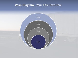 Sunrise Drive - Semi-Truck On The Road. PowerPoint Template