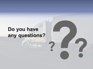 Sunrise Drive - Semi-Truck On The Road. PowerPoint Template