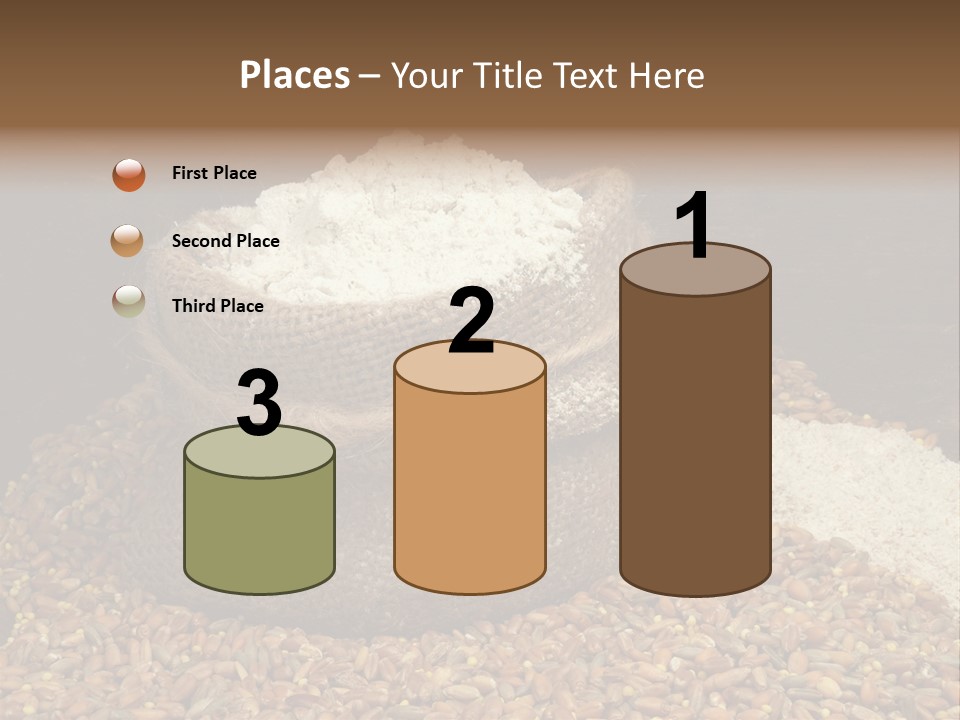 Grain, Flour And A Small Bag PowerPoint Template