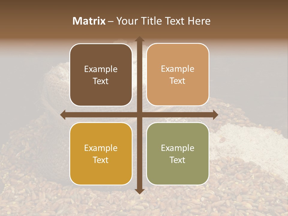 Grain, Flour And A Small Bag PowerPoint Template