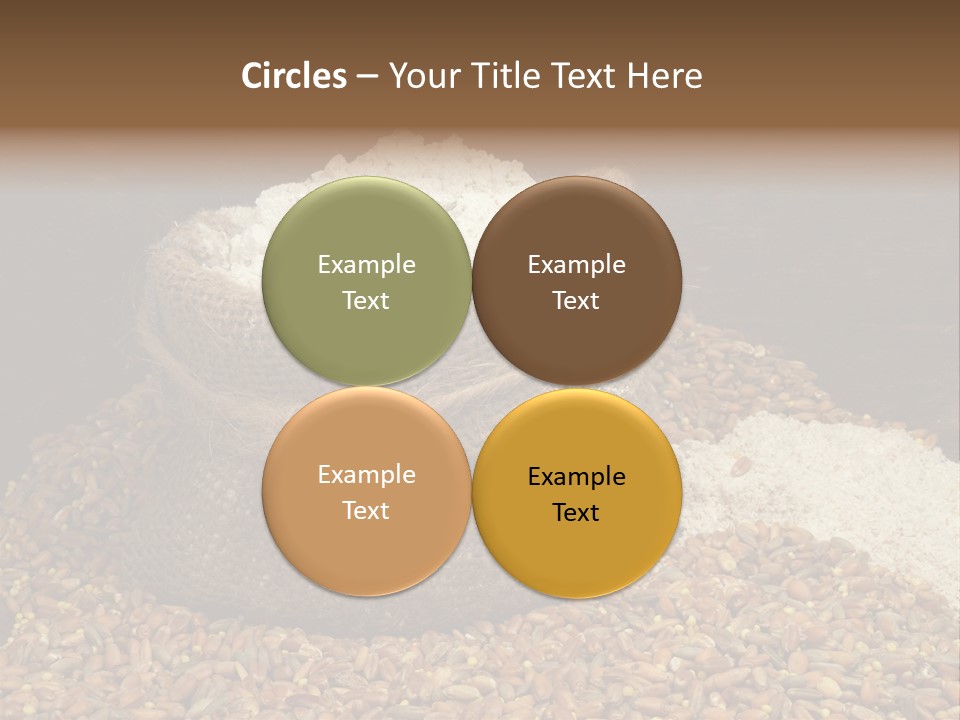 Grain, Flour And A Small Bag PowerPoint Template