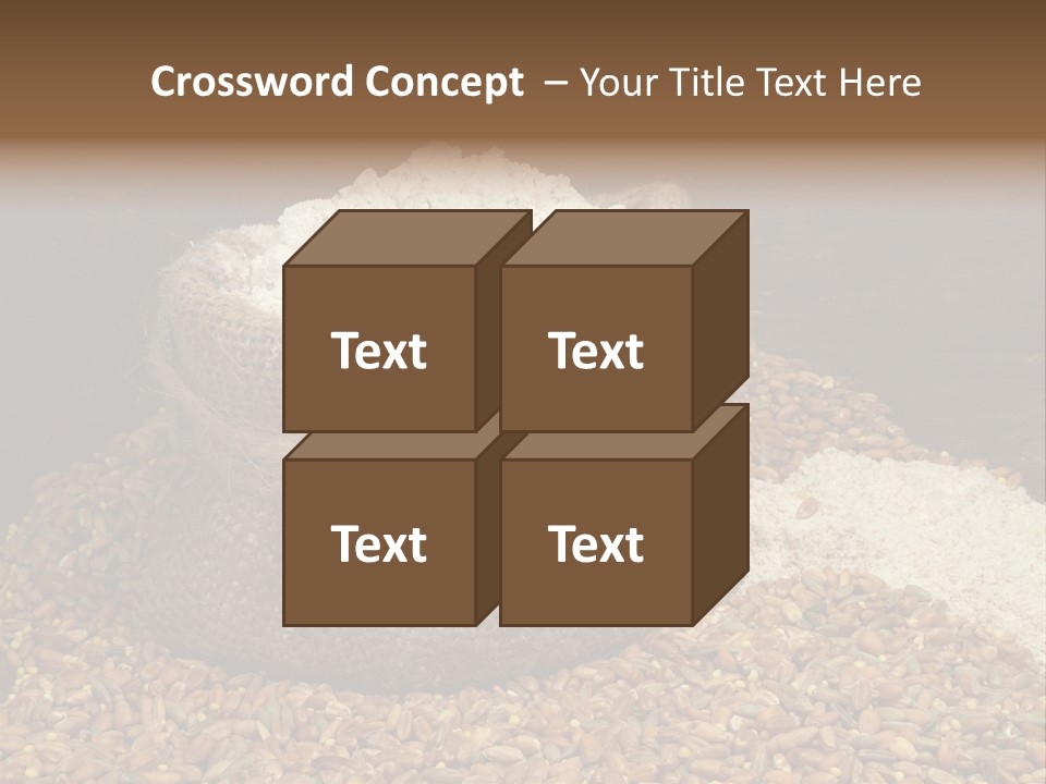 Grain, Flour And A Small Bag PowerPoint Template