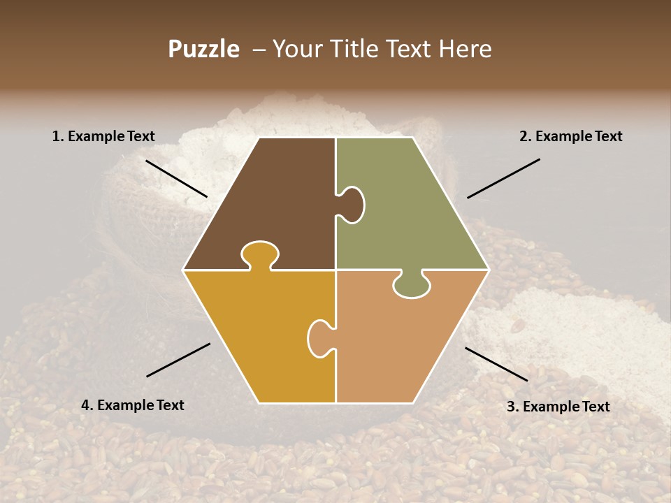 Grain, Flour And A Small Bag PowerPoint Template