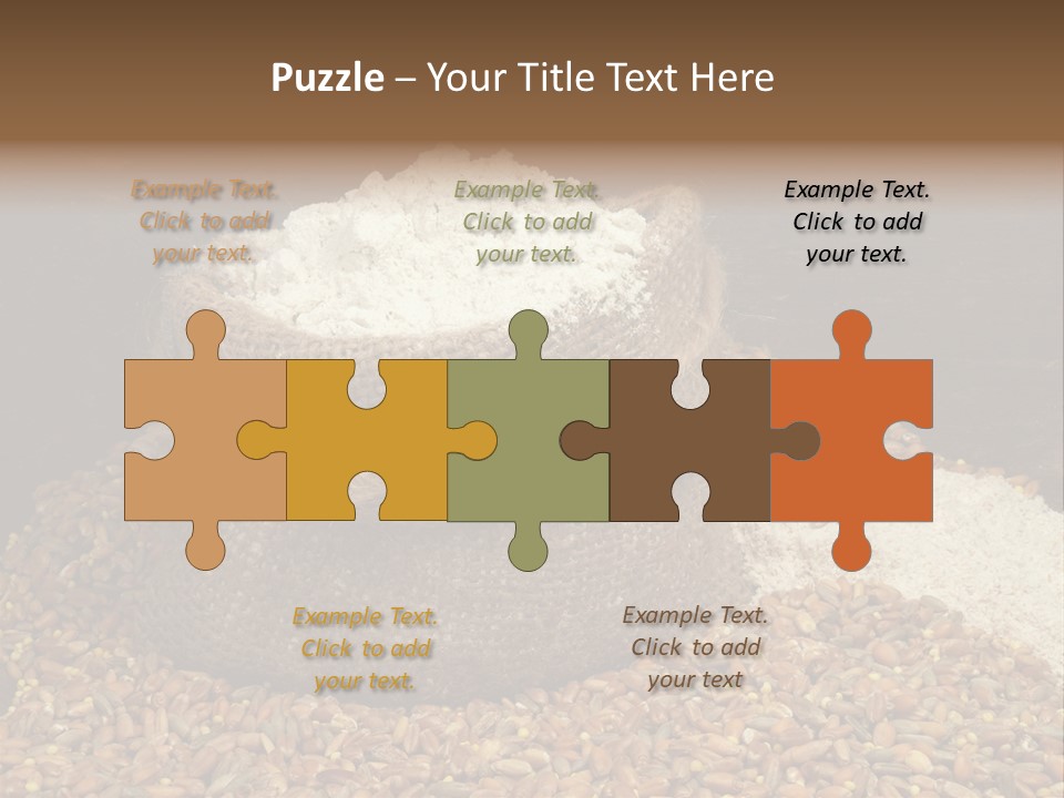 Grain, Flour And A Small Bag PowerPoint Template