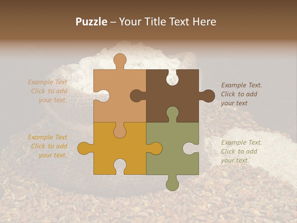 Grain, Flour And A Small Bag PowerPoint Template
