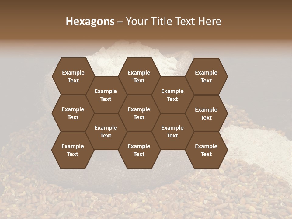 Grain, Flour And A Small Bag PowerPoint Template