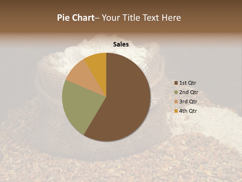 Grain, Flour And A Small Bag PowerPoint Template