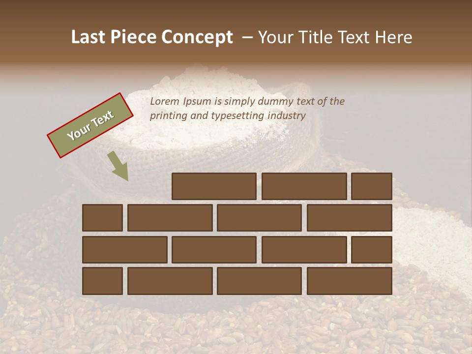 Grain, Flour And A Small Bag PowerPoint Template