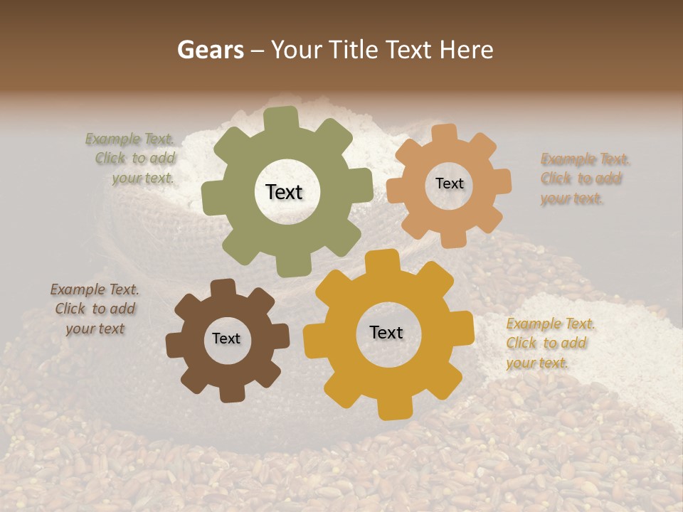 Grain, Flour And A Small Bag PowerPoint Template