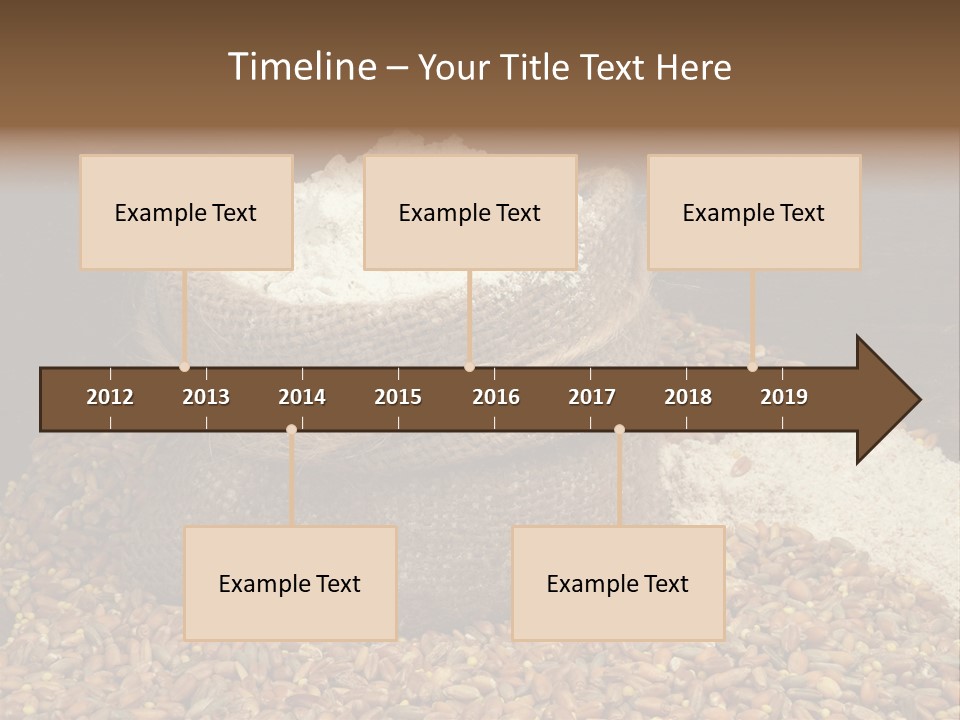 Grain, Flour And A Small Bag PowerPoint Template