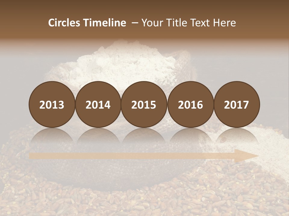 Grain, Flour And A Small Bag PowerPoint Template