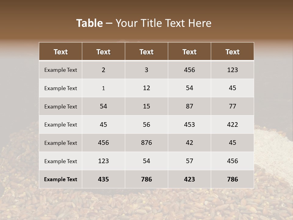 Grain, Flour And A Small Bag PowerPoint Template
