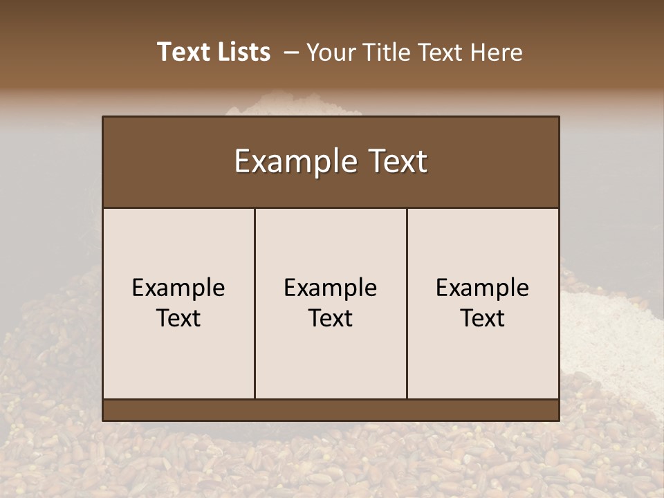 Grain, Flour And A Small Bag PowerPoint Template