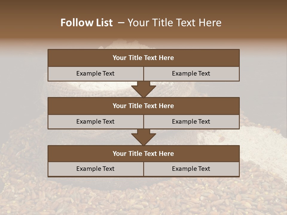 Grain, Flour And A Small Bag PowerPoint Template