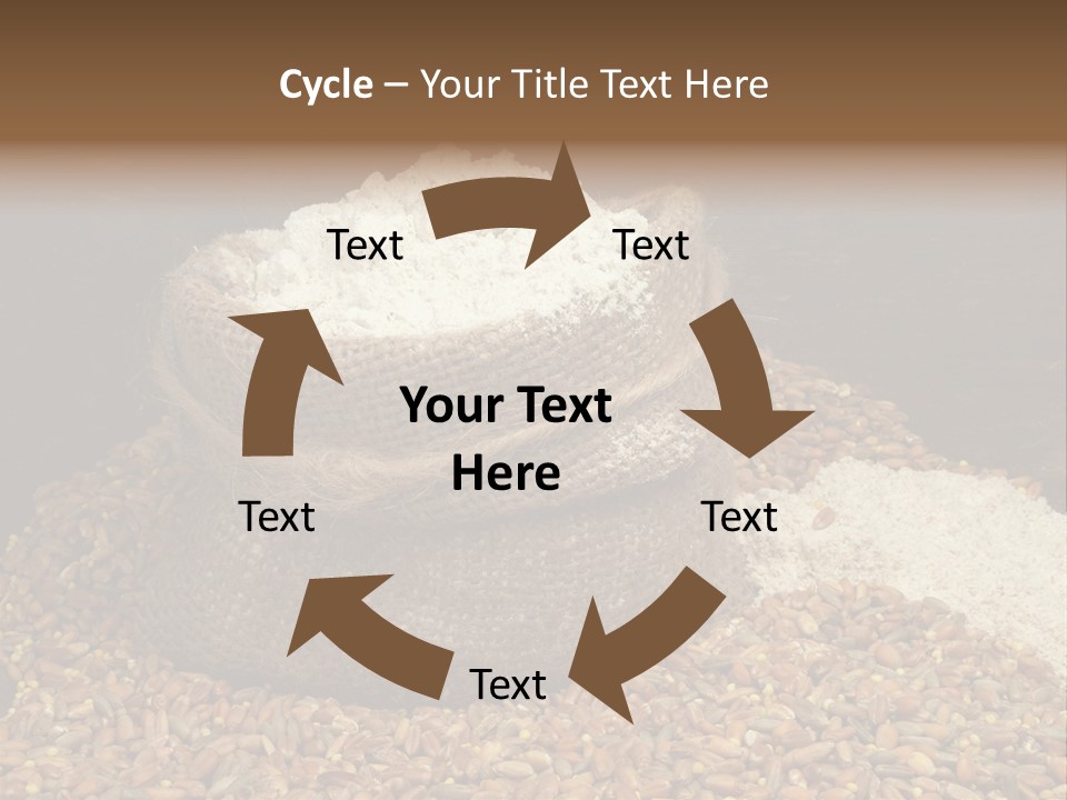 Grain, Flour And A Small Bag PowerPoint Template